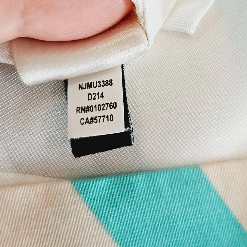 Kate Spade Mod Geometric Colorful 'Zuma' Sleeveless A-Line Linen Blend Dress 8